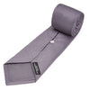 View 4 of product Dark Grey Plain Woven Lace Silk Tie