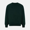 View 3 of product Forest Green Fine Merino V-Neck Jumper