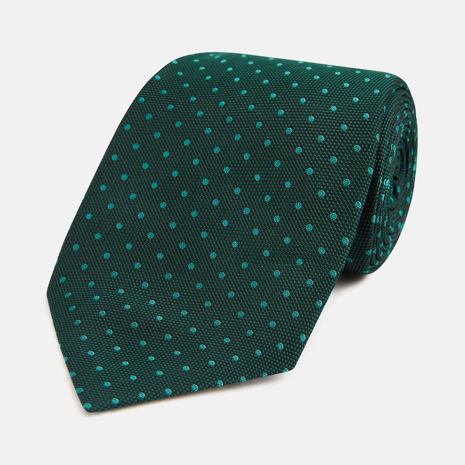View 1 of product Dark Green Micro Dot Silk Tie