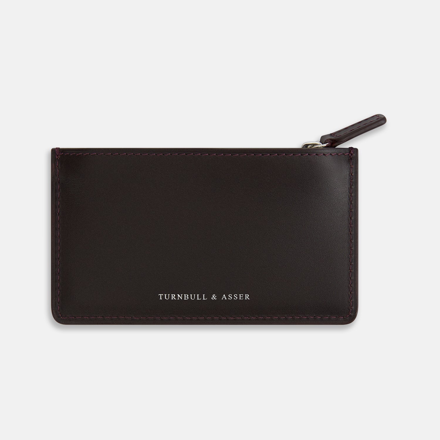 View 1 of product Burgundy Leather Zip Wallet