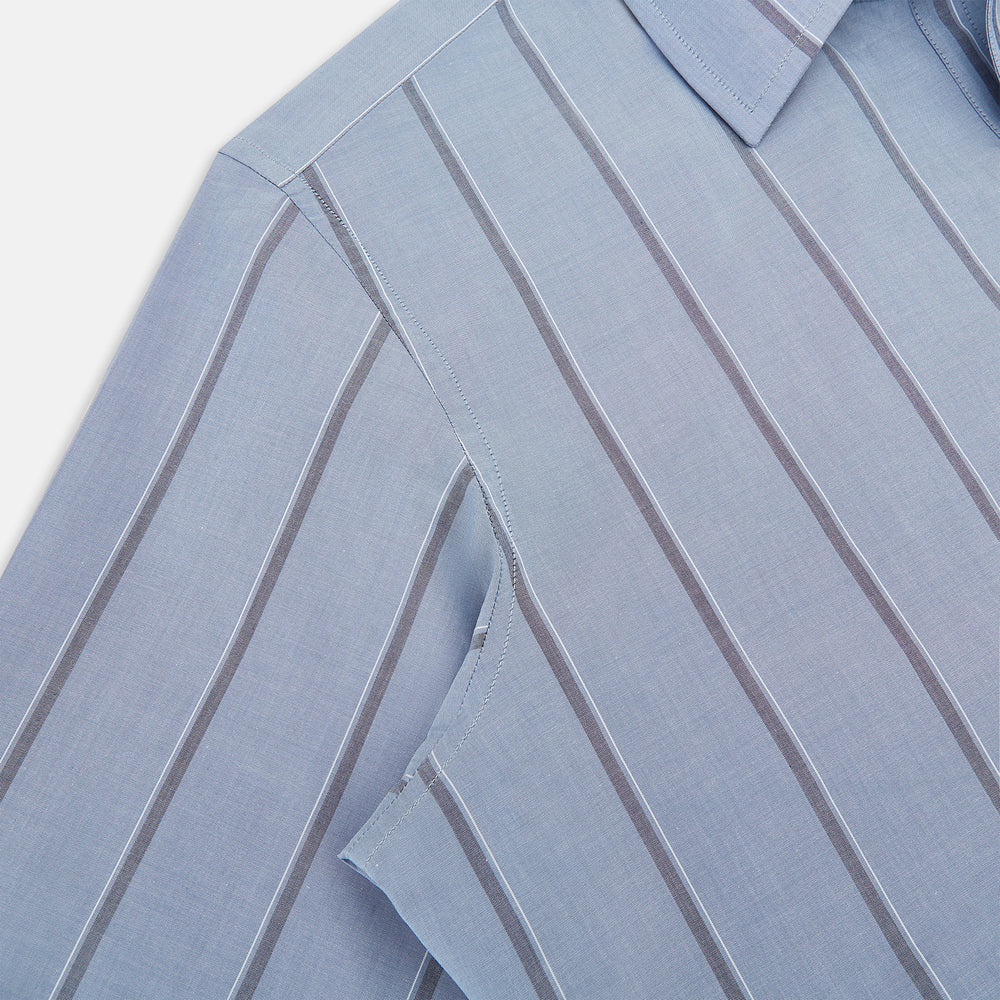 Steel Blue Track Stripe Westminster Shirt