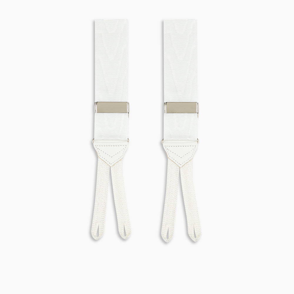 White Adjustable Formal Braces