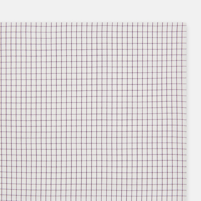 Hand Rolled Purple Graph Check Handkerchief Image 1