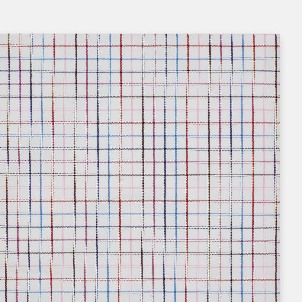 Hand Rolled Multi Graph Check Handkerchief