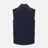 View 3 of product Navy Collared Linen Waistcoat