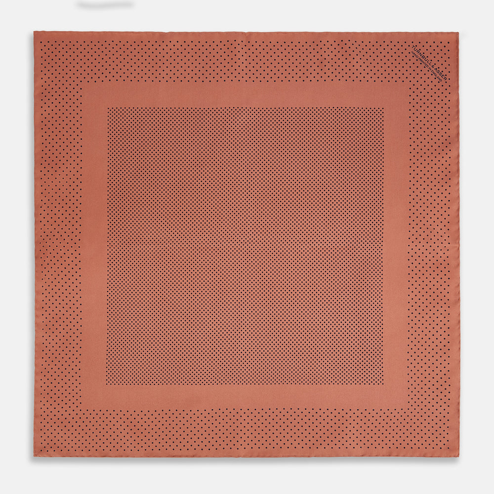 Blush Dot Silk Pocket Square