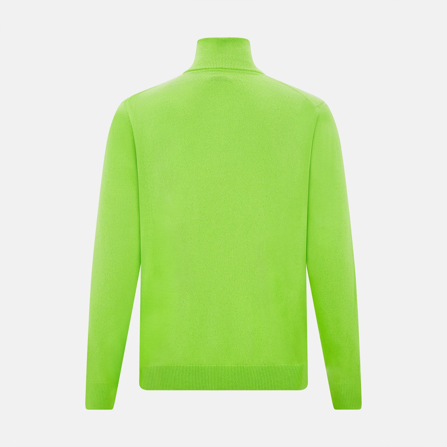 View 3 of product Neon Green Half-Zip Cashmere Jumper