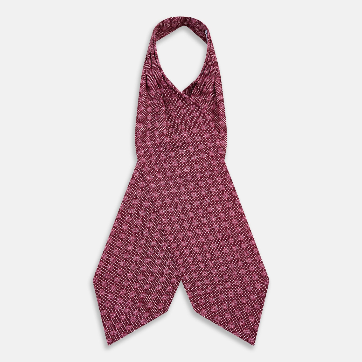 View 2 of product Burgundy Medallion Silk Cravat
