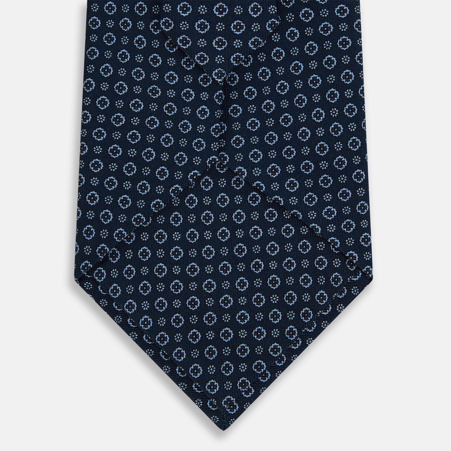 View 3 of product Navy Floral Silk Tie