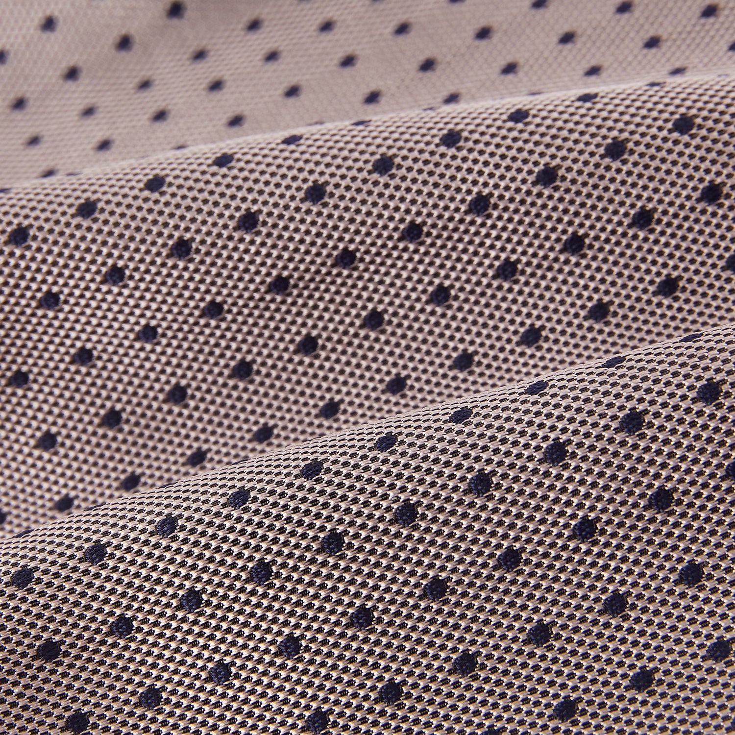 View 4 of product Lilac and Navy Micro Dot Silk Cravat