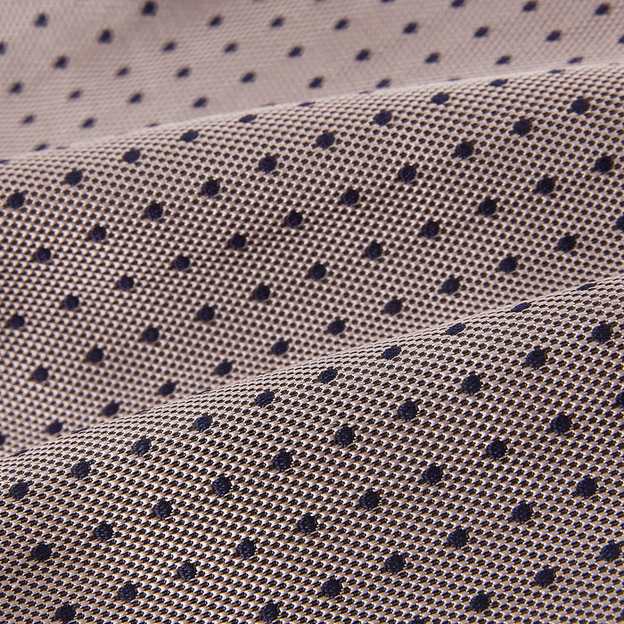 Lilac and Navy Micro Dot Silk Cravat Image 3