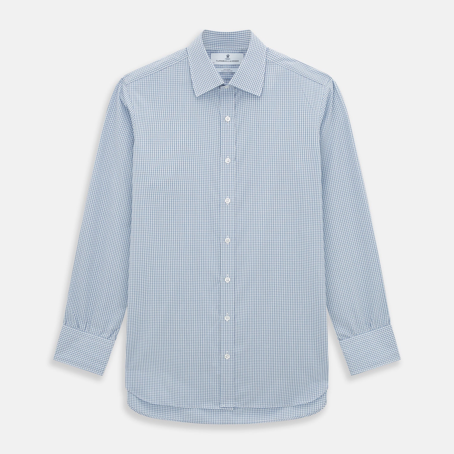 View 1 of product Blue Micro Shadow Check Mayfair Shirt