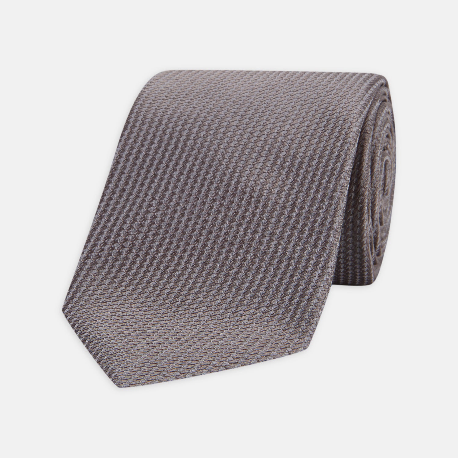 View 1 of product Dark Grey Plain Woven Lace Silk Tie