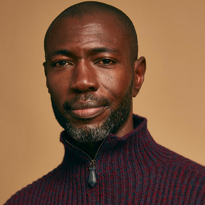 Burgundy Mullion Half Zip Rib Cashmere Jumper Image 4
