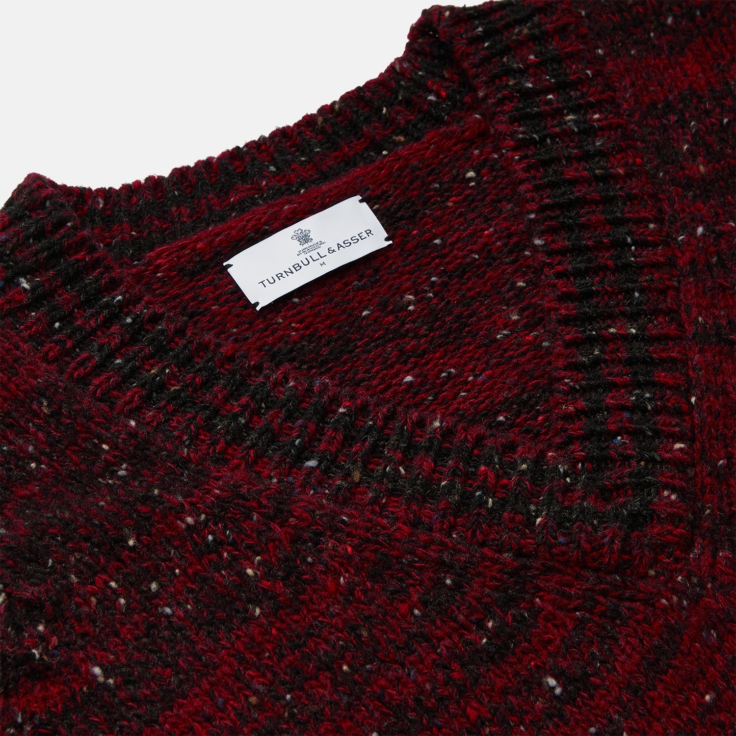 View 2 of product Russet Red Melange Wool Hafod Cricket Jumper