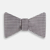View 1 of product Grey and White Diamond Silk Bow Tie
