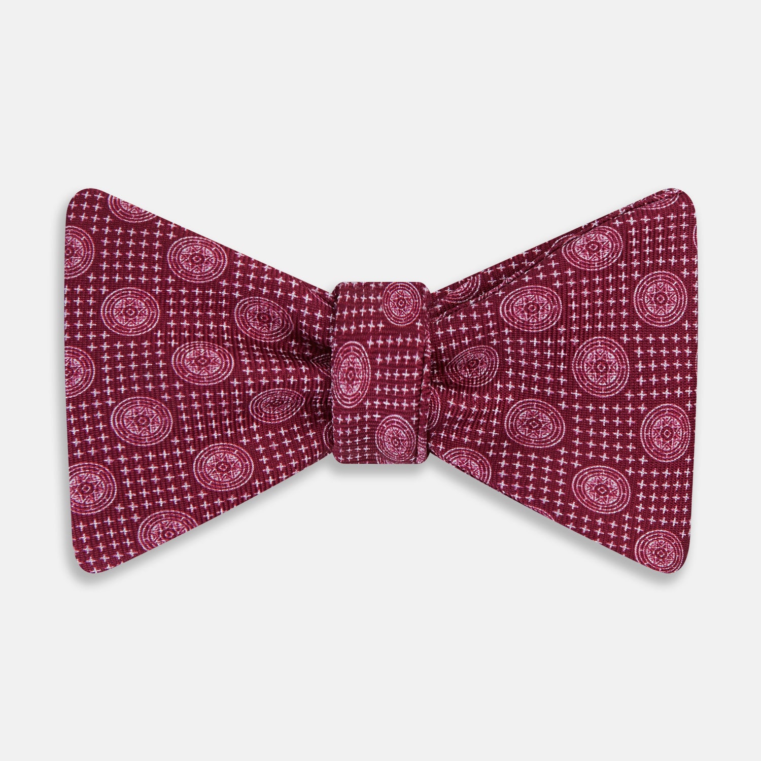 View 1 of product Burgundy Medallion Silk Bow Tie