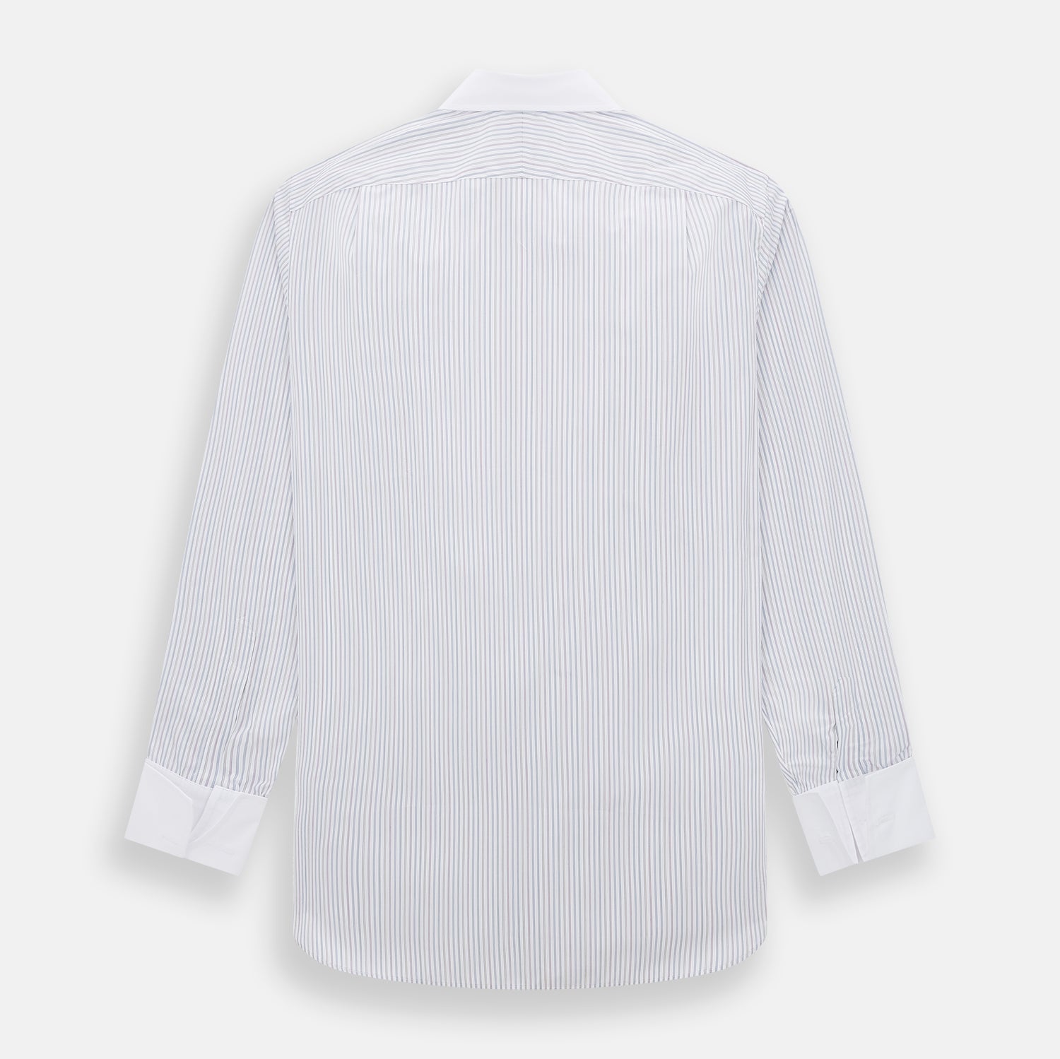 View 3 of product Multicoloured Music Stripe Shirt with Contrast Collar and Double Cuffs