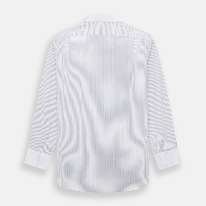 Multicoloured Music Stripe Shirt with Contrast Collar and Double Cuffs Image 2