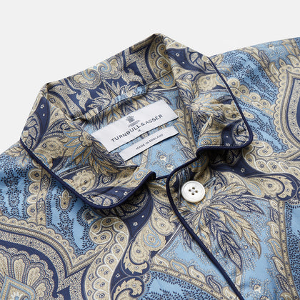 Pale Blue Baroque Silk-blend Hyde Pyjama Set Image 1