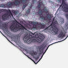 View 7 of product Lilac Floral Tile and Paisley Silk Pocket Square