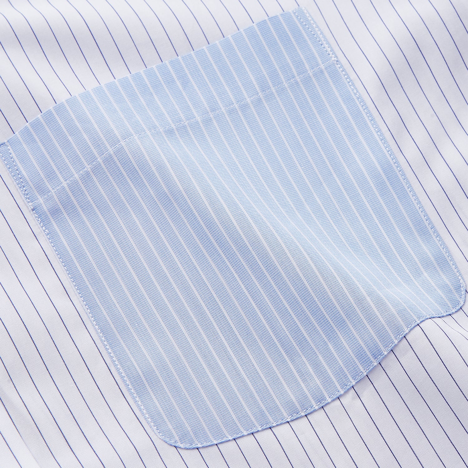 View 2 of product White and Blue Stripe Cotton RE-PURPOSE Weekend Fit Finch Shirt