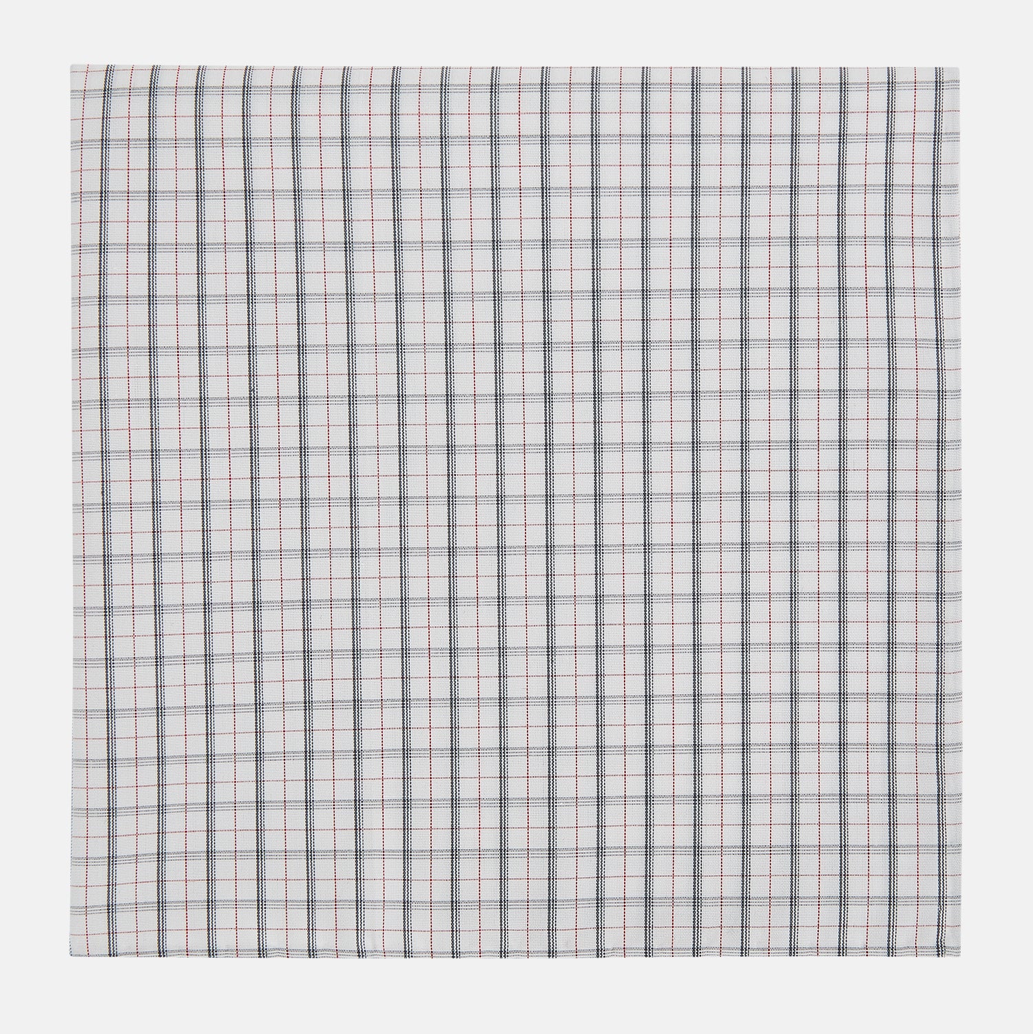 View 1 of product Red Multi Graph Check Hand-Rolled Handkerchief