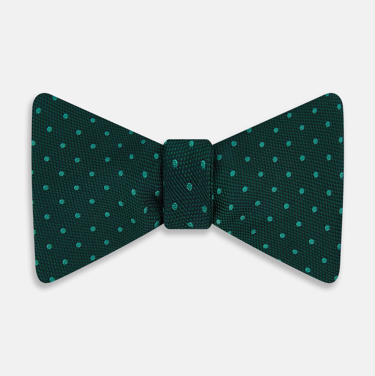 View 5 of product Dark Green and Navy Micro Dot Silk Bow Tie