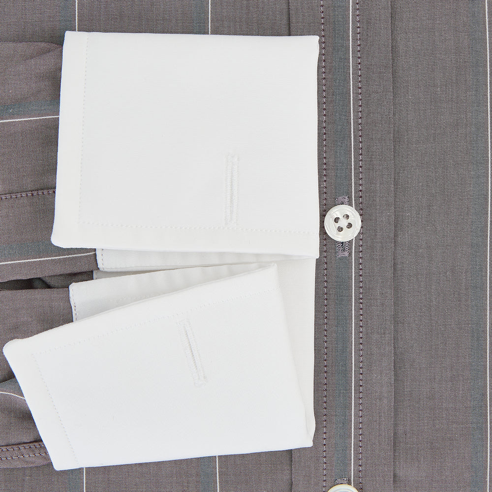 Light Porto Red Track Stripe Shirt with Contrast T&A Collar and Cuffs