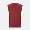 View 3 of product Antique Pink Cashmere V-Neck Vest