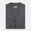 Grey Melange Cashmere Cardigan