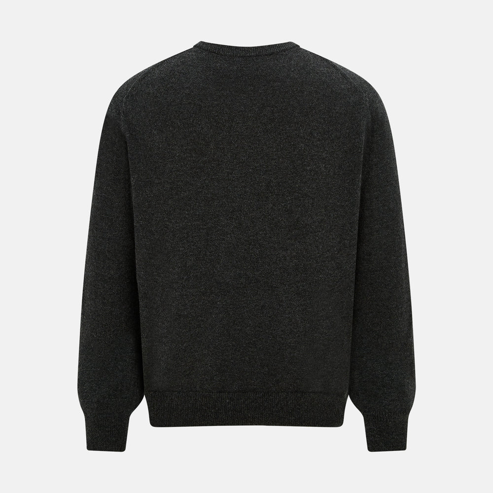 Dark Grey Cashmere Round Neck Jumper