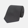 View 1 of product Black and White Small Spot Printed Silk Tie