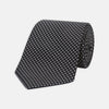 Black and White Small Spot Printed Silk Tie