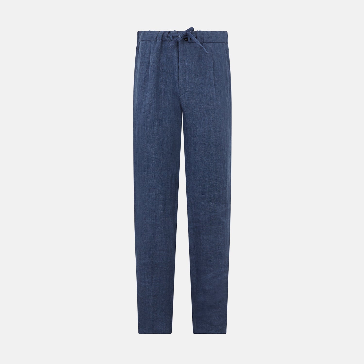 View 1 of product Denim Blue Linen Herringbone Miles Trousers