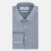View 5 of product Steel Grey Ticking Stripe Mayfair Shirt