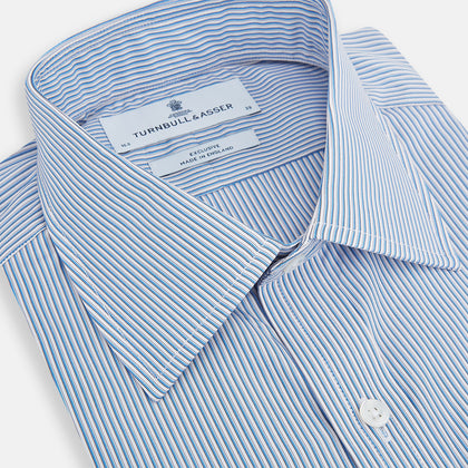 Pale Blue Pinstripe Mayfair Shirt Image 1