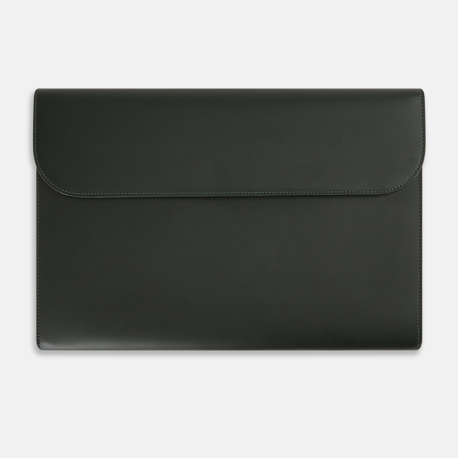 View 1 of product Forest Green Leather Snap-Fasten Pouch