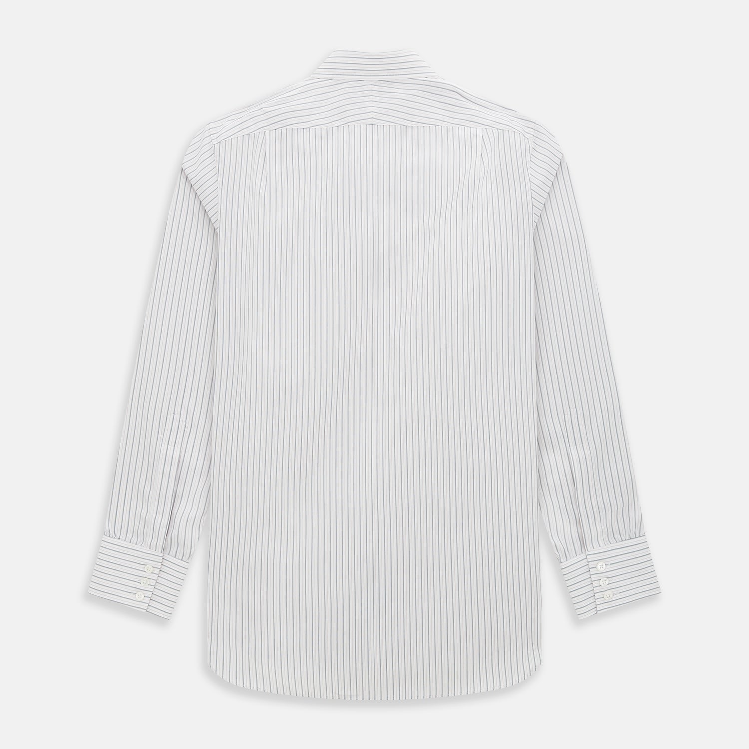 View 3 of product Midnight Blue and Red Ticking Stripe Mayfair Shirt