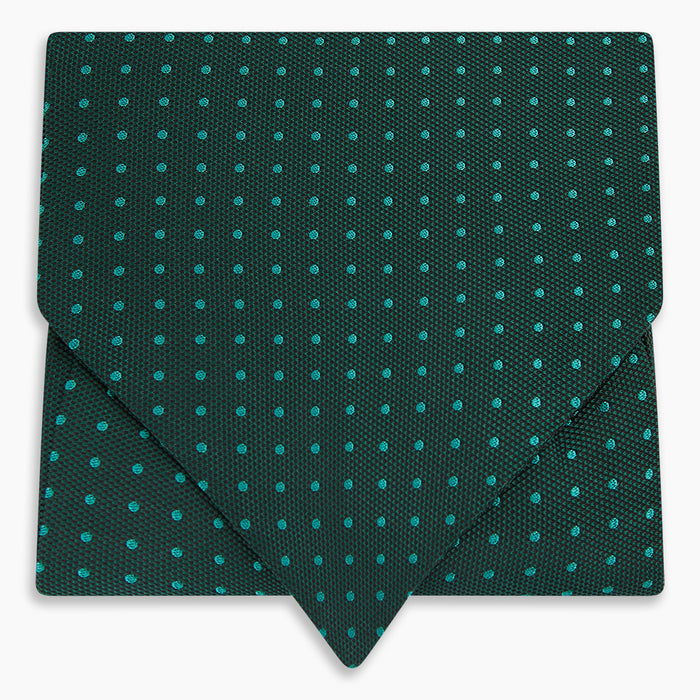 Blue and Forest Green Micro Dot Silk Cravat Image 4