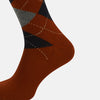 View 4 of product Rust Wool Check Mid-Length Socks