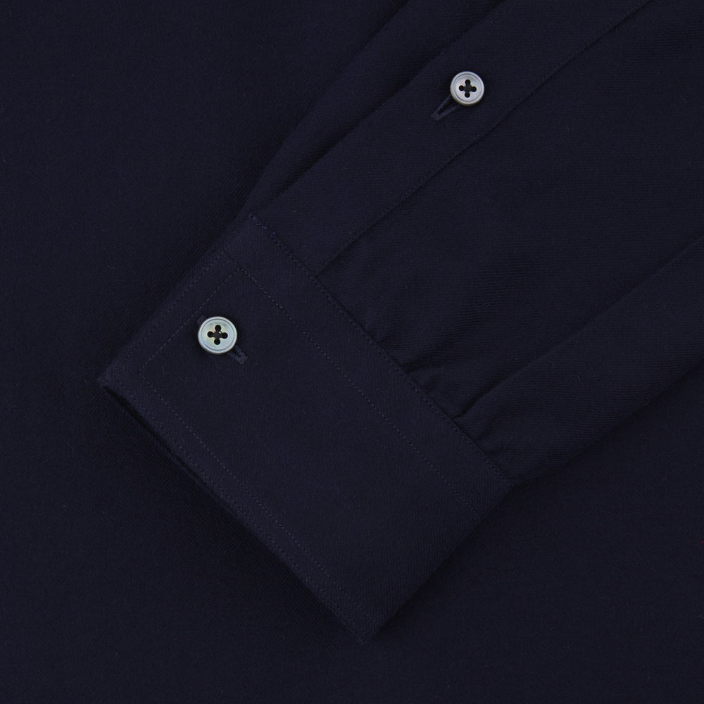 Navy Cashmere Cotton Shirt