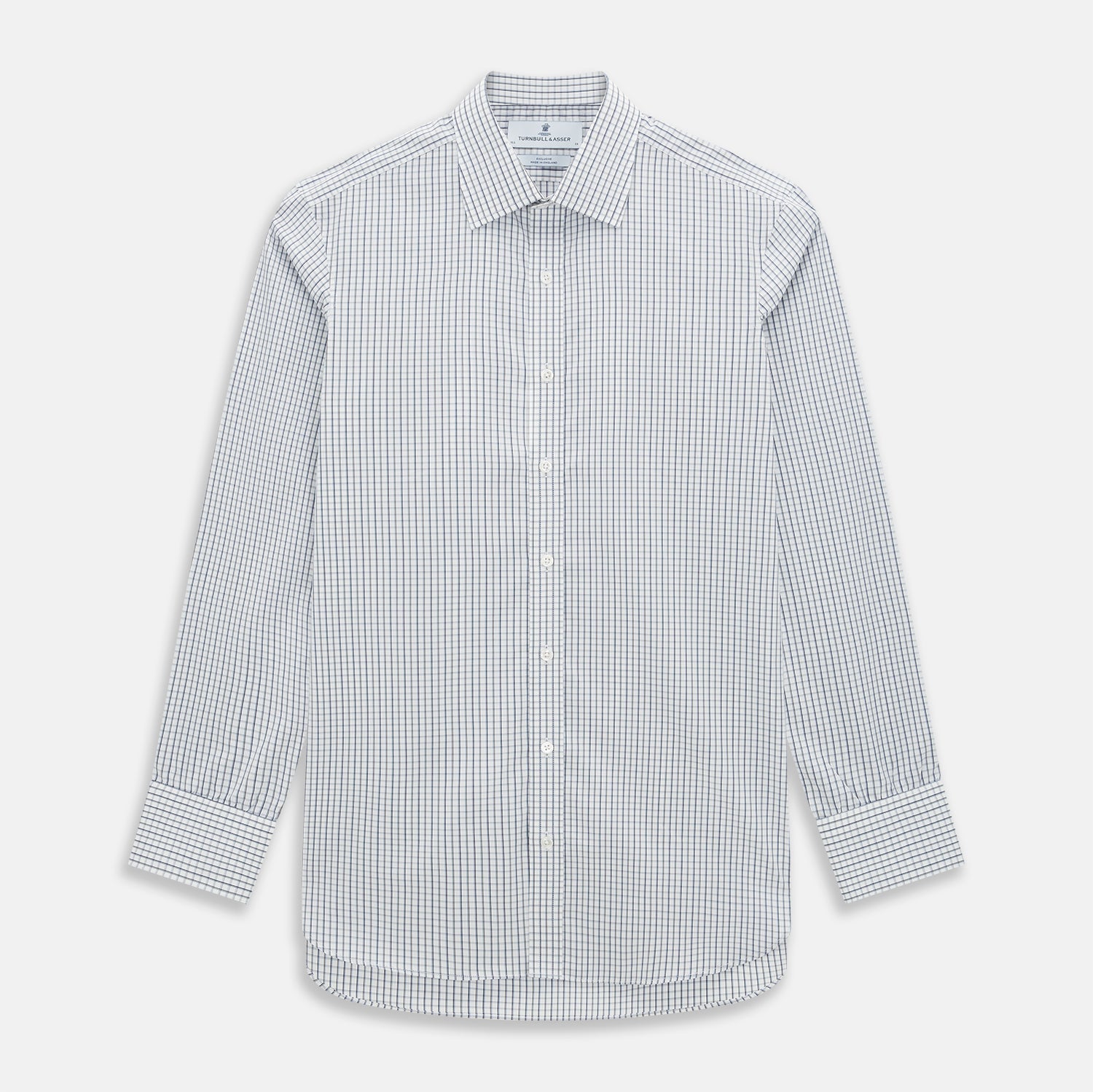 View 1 of product Blue and Coffee Tattersall Check Mayfair Shirt