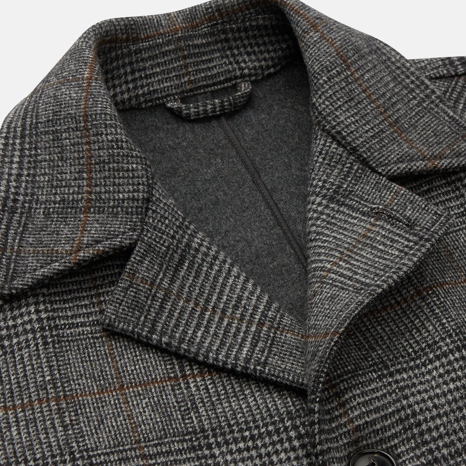 View 2 of product Grey Multi Check Wool Bernard Car Coat