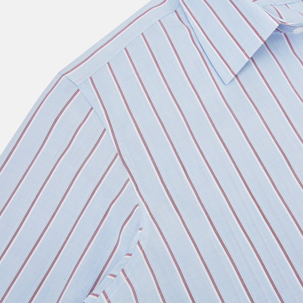 Blue and Burgundy Multi-Stripe Westminster Shirt