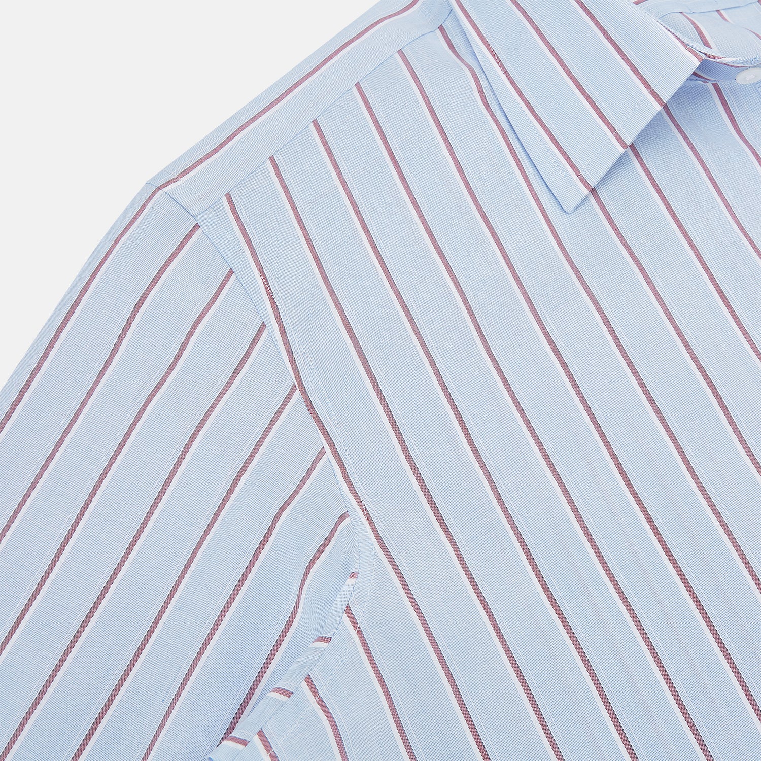 View 6 of product Blue and Burgundy Multi-Stripe Westminster Shirt