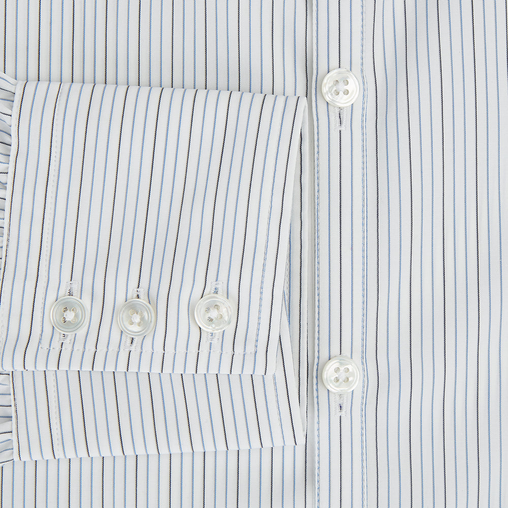 Grey and Blue Pinstripe Westminster Shirt