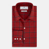 View 5 of product Dark Red Grid Check Windsor Shirt