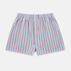 View 1 of product Pale Blue And Red Pinstripe Godfrey Boxer Shorts
