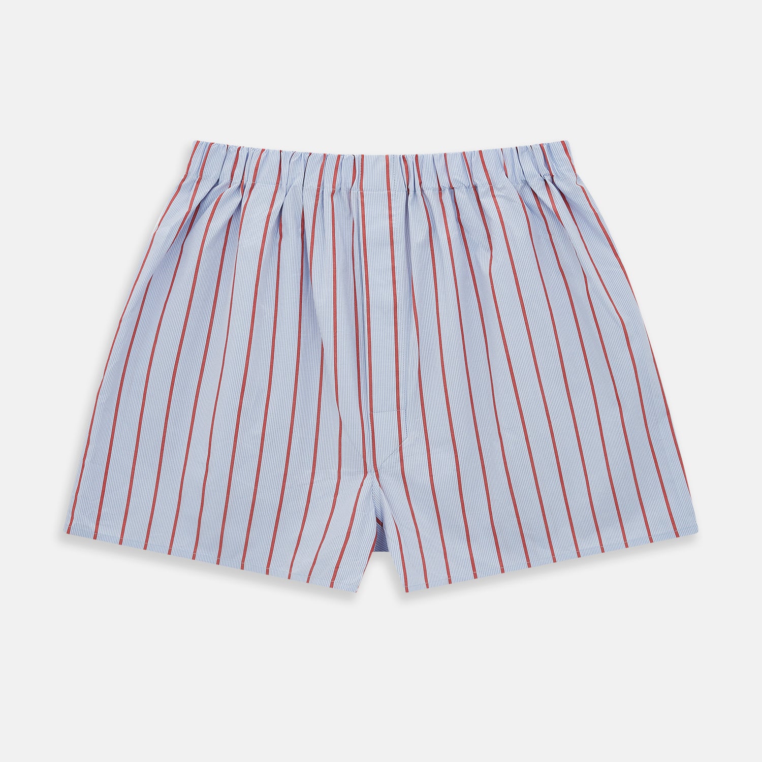 View 1 of product Pale Blue And Red Pinstripe Godfrey Boxer Shorts